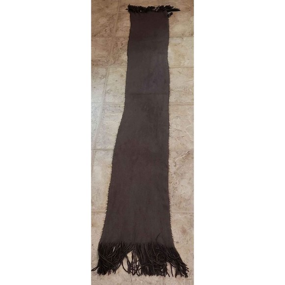 10 x 70 Reversible Designer Scarf Stole Wrap Shawl Warm Fringed Brown & Tan NEW - Picture 5 of 6